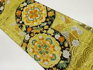 華紋に宝尽くし模様織出し袋帯